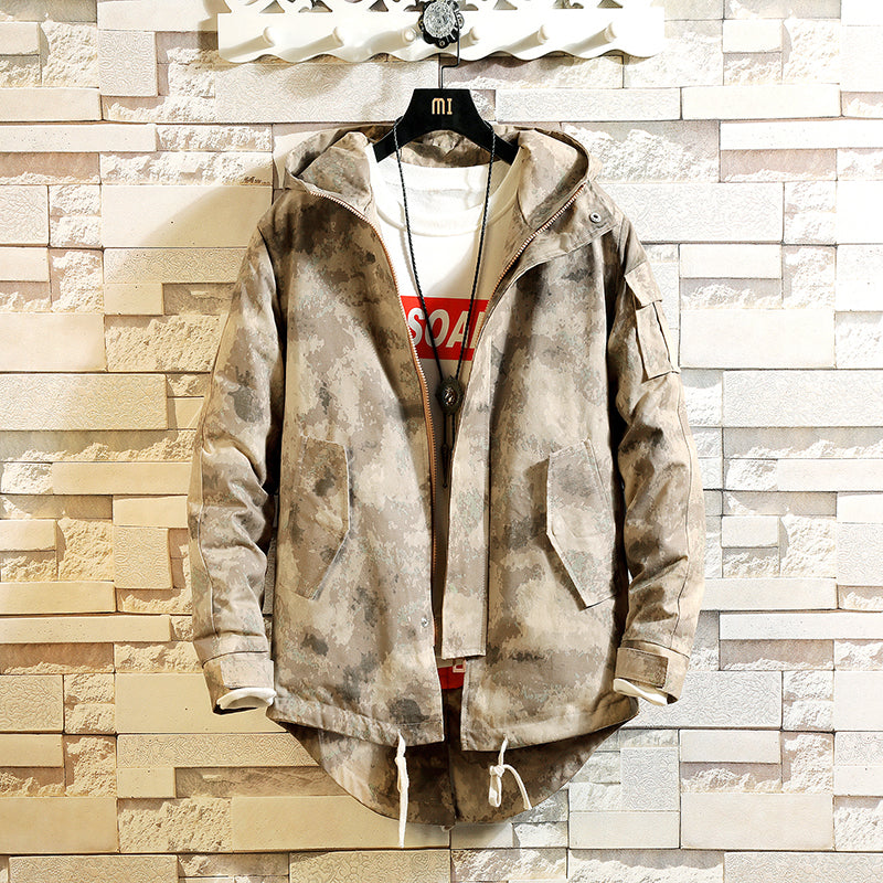 Autumn Camo Hooded Tactical Jacket