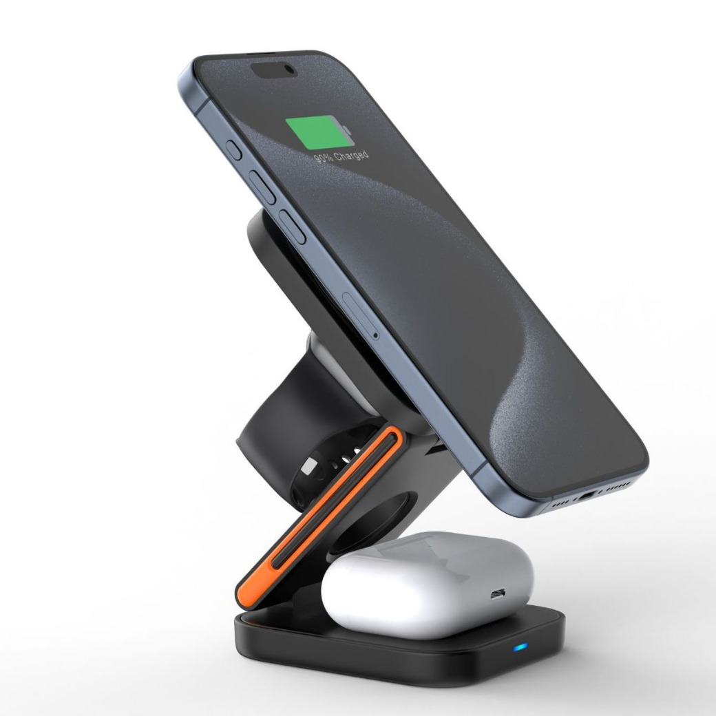 Chargeur sans fil pliable 3-en-1