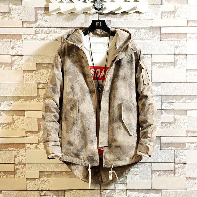 Autumn Camo Hooded Tactical Jacket