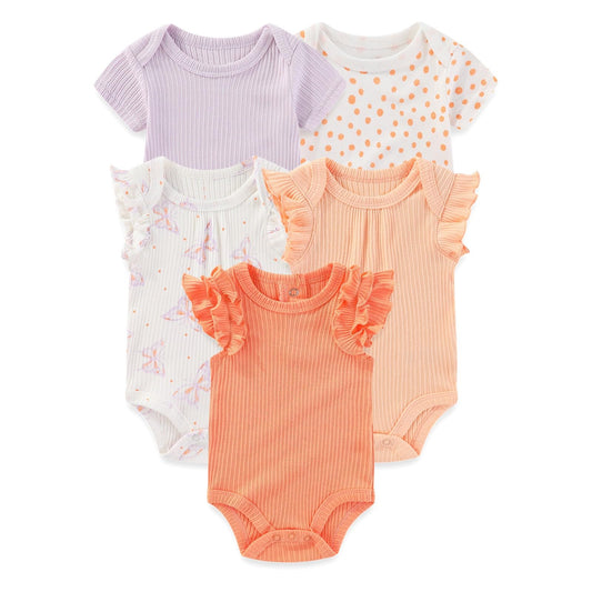 Falianni 5-Pack Multi-Season Cotton Baby Bodysuits