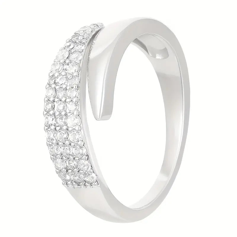 Élégante bague réglable étincelante