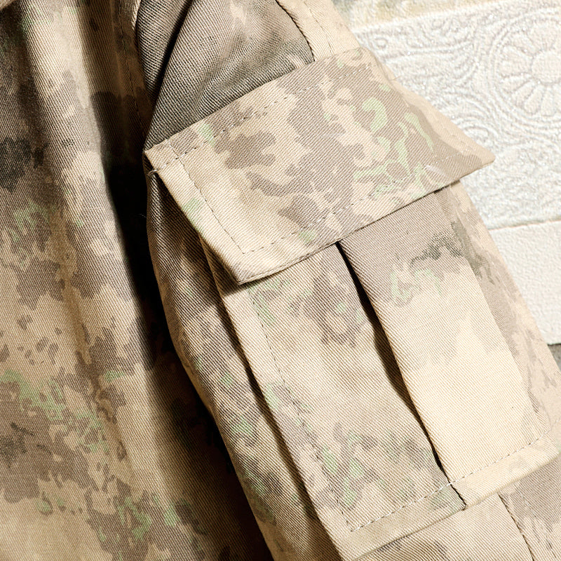 Autumn Camo Hooded Tactical Jacket
