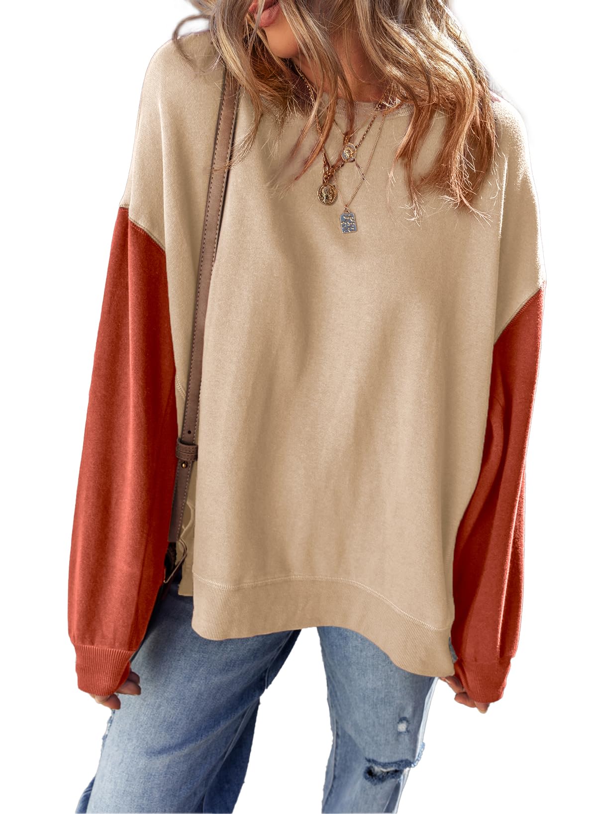 Lightweight Color Block Sweatshirt