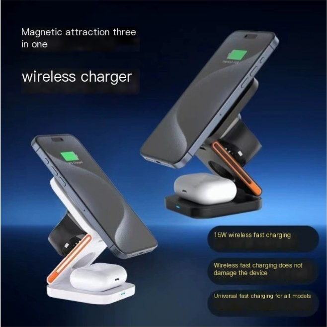 Chargeur sans fil pliable 3-en-1