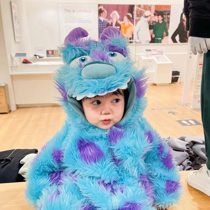 Grenouillère mignonne pour bébé avec capuche et fermeture éclair