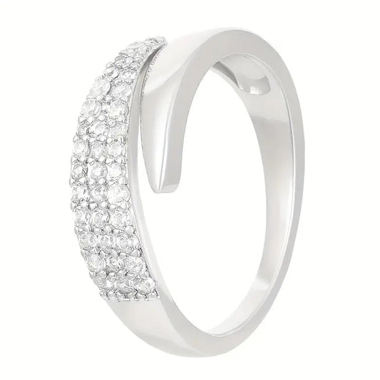 Élégante bague réglable étincelante