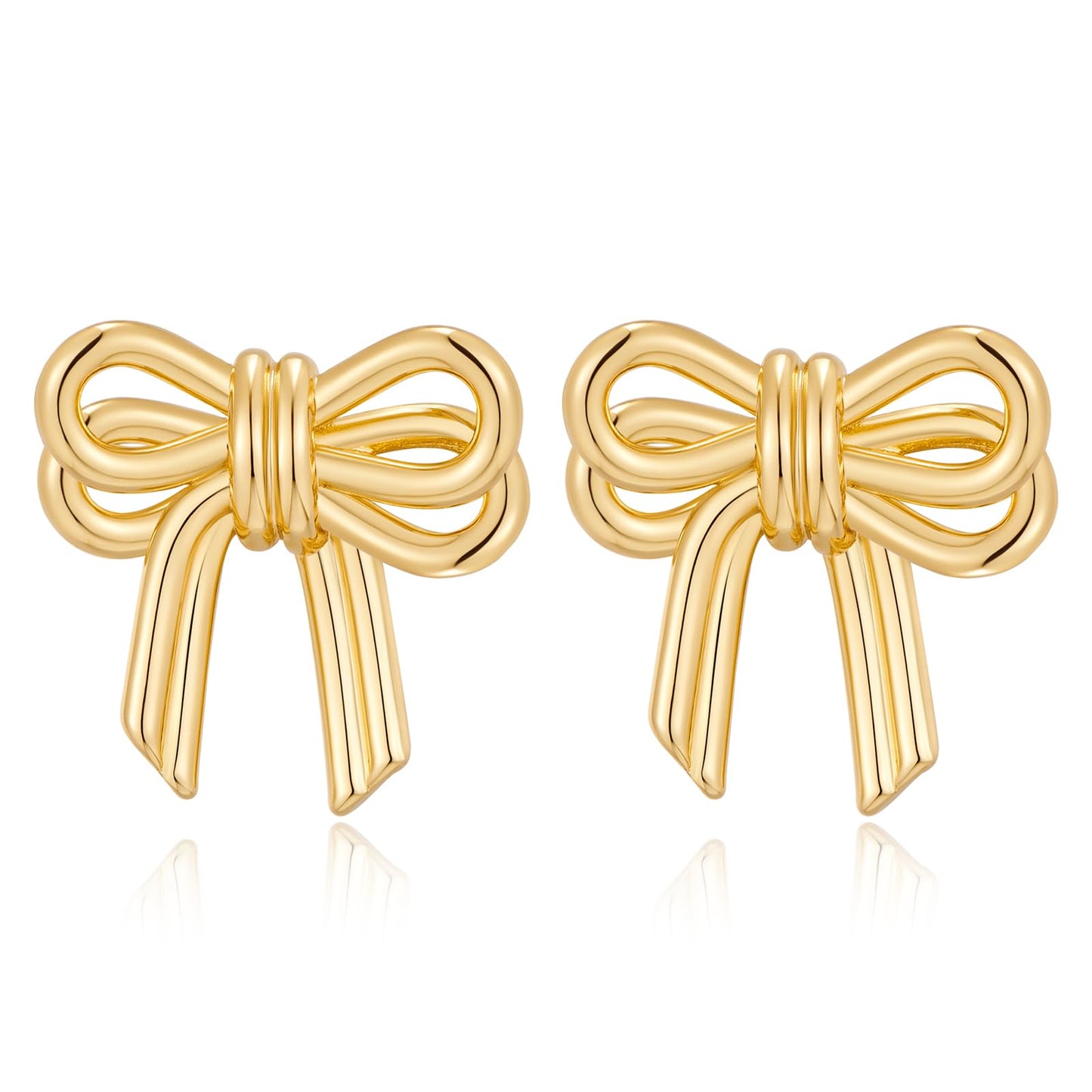FAMARINE Chic Gold Bow Studs