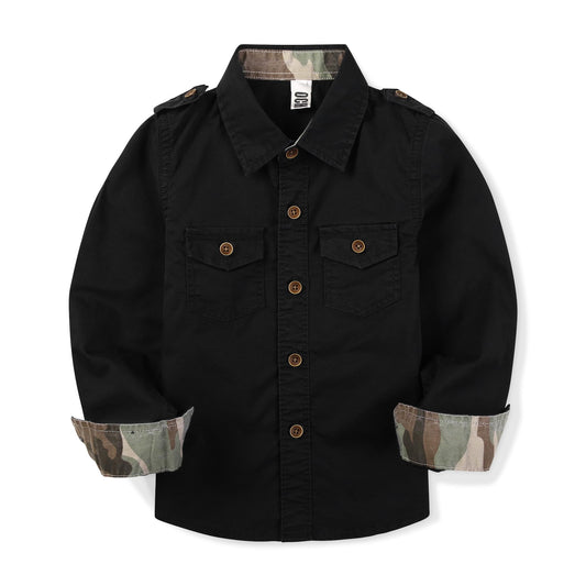Chemise décontractée style militaire 12-13 ans