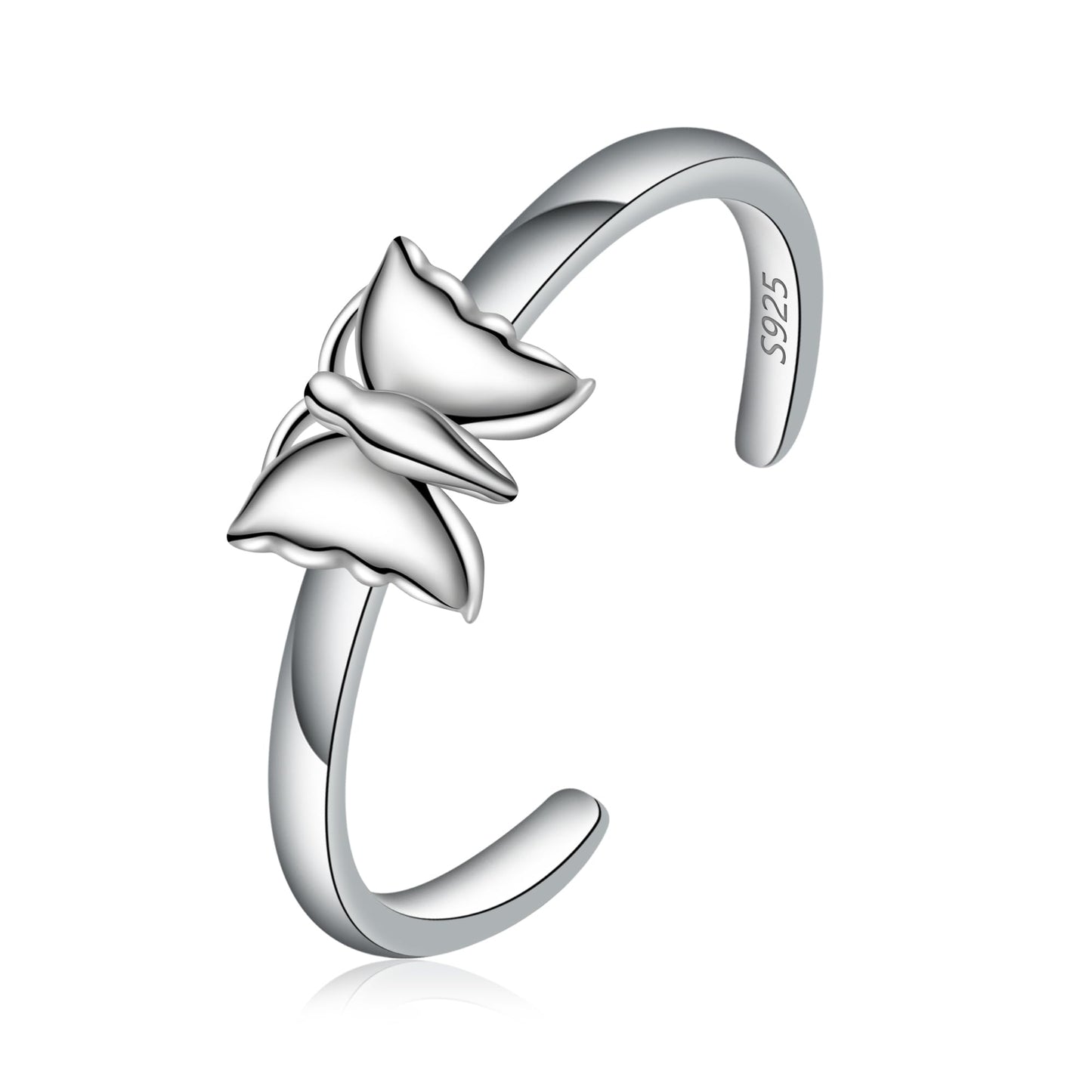 Elegant Sterling Butterfly Toe Rings