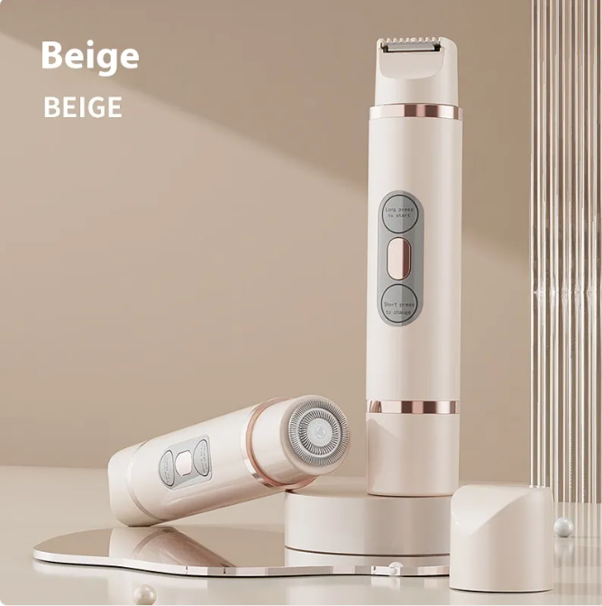 Épilateur électrique double tête sans douleur pour femme Épilateur bikini Dispositif d'épilation automatique Tondeuse à poils Aisselles Visage Lèvres Jambes