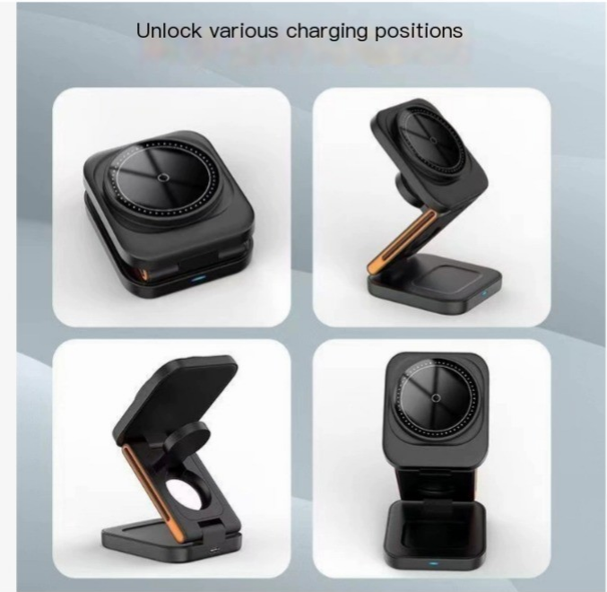 Chargeur sans fil pliable 3-en-1