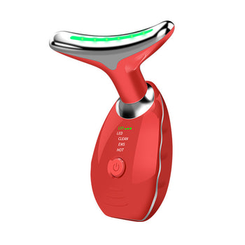 Massageador Facial de Beleza, Dispositivo Facial de Microcorrente para Acne com 7 Cores Onduladas, Reafirmante da Pele para o Rosto e Pescoço, Dispositivo de Beleza,
